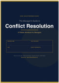 The Manager’s Guide to Conflict Resolution - Fillable Workbook