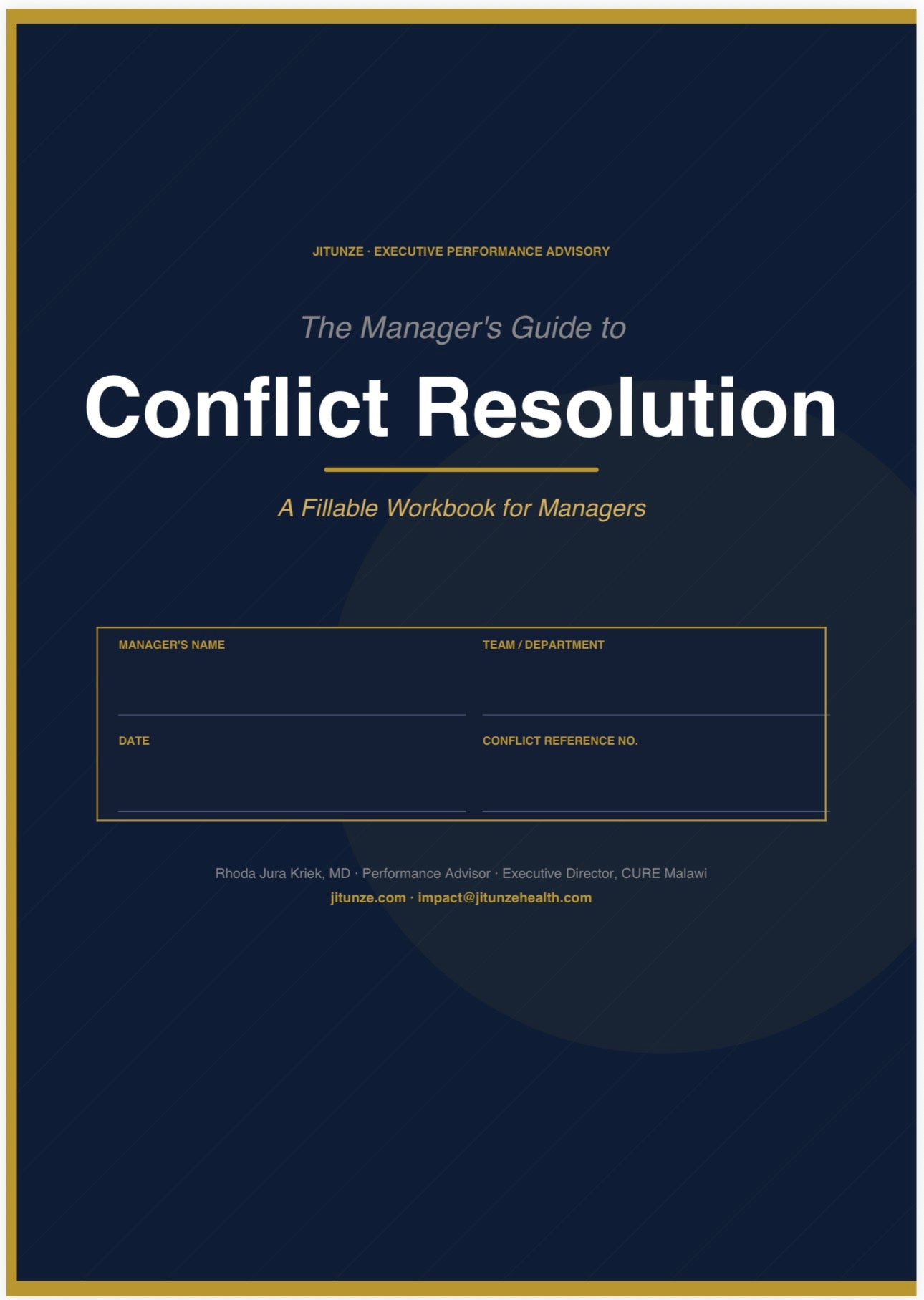 The Manager’s Guide to Conflict Resolution - Fillable Workbook